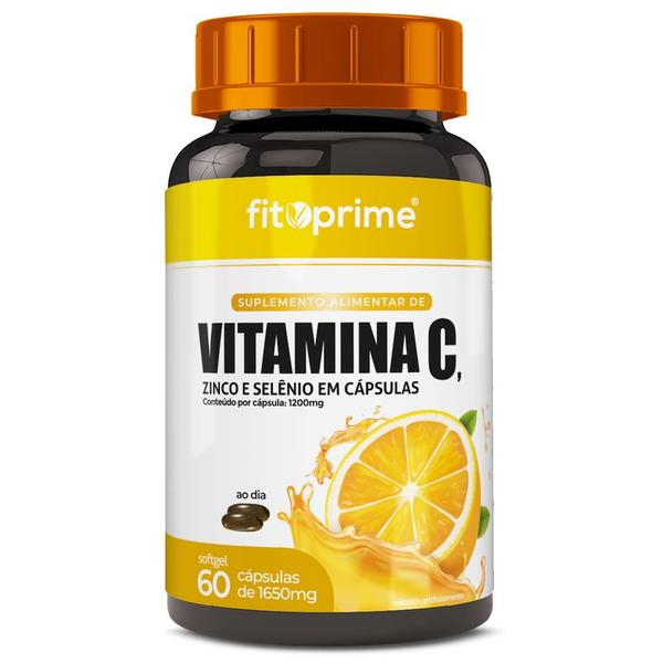 Imagem de Vitamina C 1000mg Com Zinco e Selênio 60 Cápsulas Fitoprime