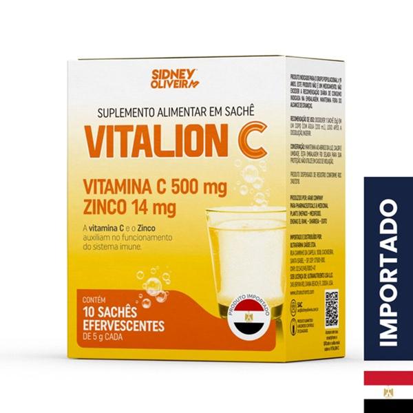 Imagem de Vitamina C 500mg e Zinco 14mg - 10 sachês efervescentes -  Importado Sidney Oliveira