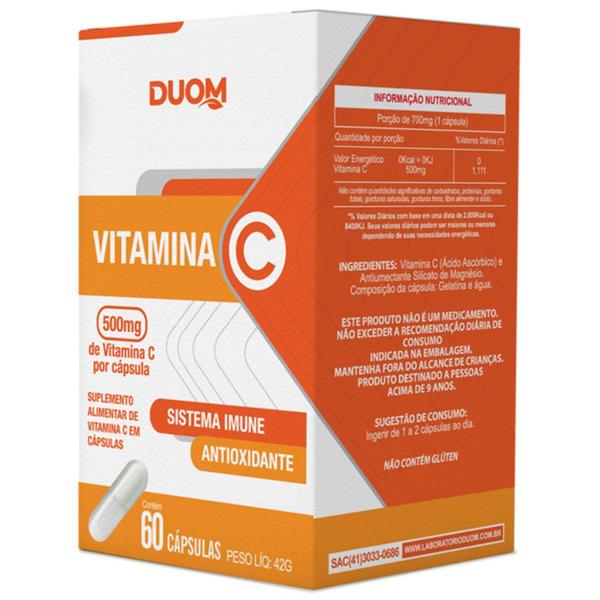 Imagem de Vitamina c 500mg sistema imune antioxidante 1 ao dia - duom