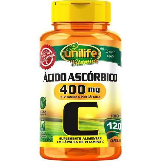 Imagem de Vitamina C Ácido Ascórbico Unilife 120 750Mg Cápsulas