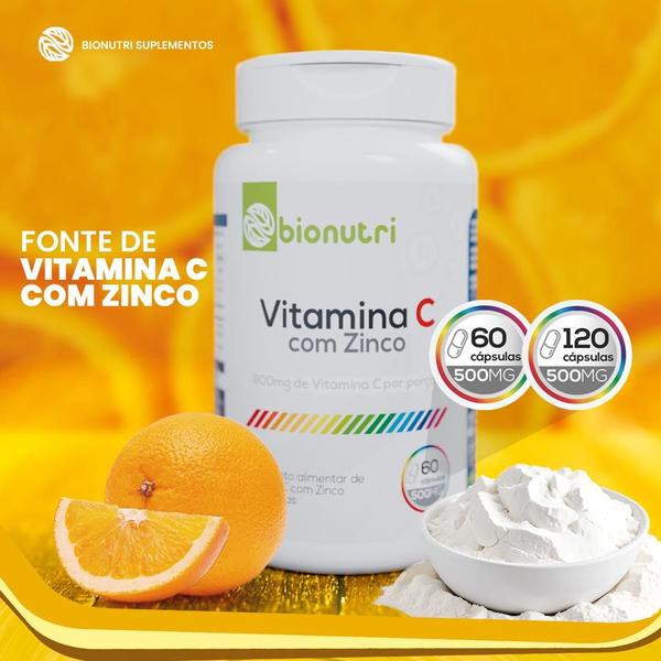 Imagem de Vitamina C com Zinco 120 Cápsulas 500mg