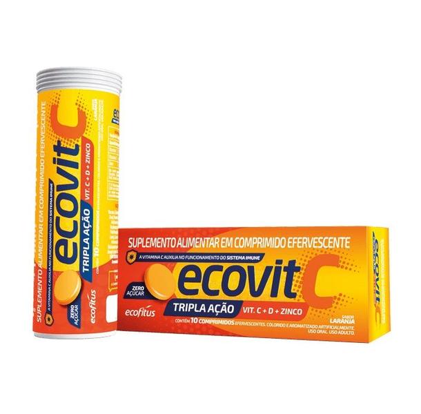 Imagem de Vitamina C Ecovit Tripla Ação 1g C/10 Comprimidos - Ecofitus