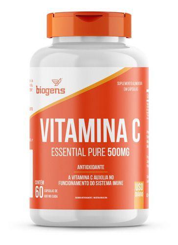 Imagem de Vitamina C Essential Pure 500mg, 60 Cápsulas, Biogens