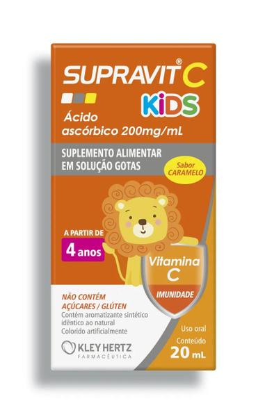 Imagem de Vitamina C Kids Supravit 200mg/Ml Sabor Caramelo 20ml Hertz