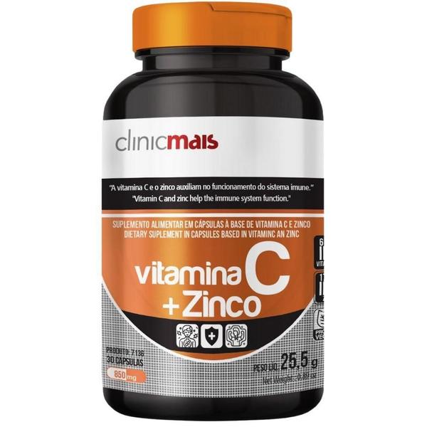 Imagem de Vitamina C + Zinco 30 Cápsulas - Clinicmais