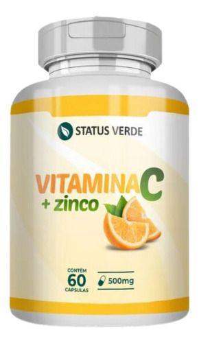 Imagem de Vitamina C + Zinco 60 Cápsulas de 500mg - Status Verde