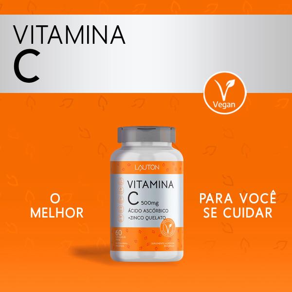 Imagem de Vitamina C + Zinco Quelato - 60 Cápsulas - Lauton Nutrition