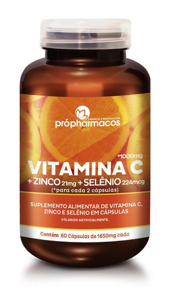 Imagem de Vitamina C Zinco Selênio 60 Caps Auxilia Sistema Imunológico