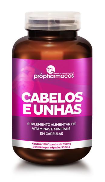 Vitamina Cabelos Unhas 60 Capsulas Natural Original - Propharmacos Imagem de Vitamina Cabelos Unhas 60 Capsulas Natural Original
