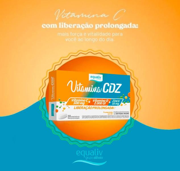 Imagem de Vitamina CDZ Zinco + C + D Equaliv - 30 Comprimidos