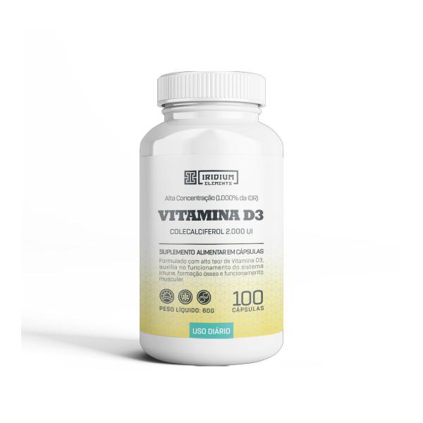 Imagem de Vitamina D 100 caps - Iridium Elements Sabor: Natural