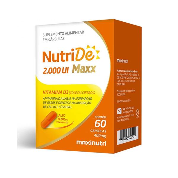 Imagem de Vitamina D 2.000 UI NutriDe 60 Cápsulas - MaxiNutri - 2256