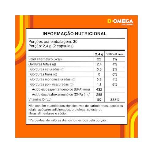 Imagem de Vitamina D 2.000UI + Óleo de Peixe 2400mg com 60 comprimidos - D.Ômega