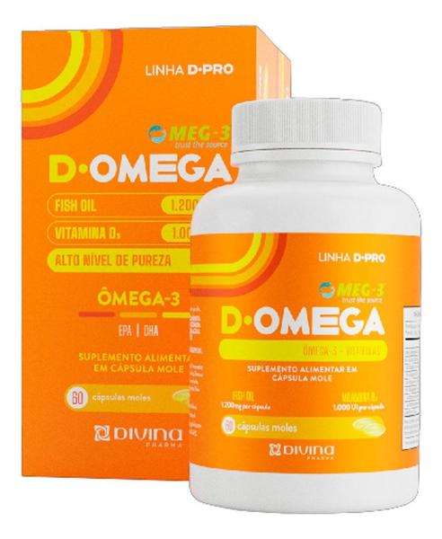 Imagem de Vitamina D 2.000UI + Óleo de Peixe 2400mg com 60 comprimidos - D.Ômega