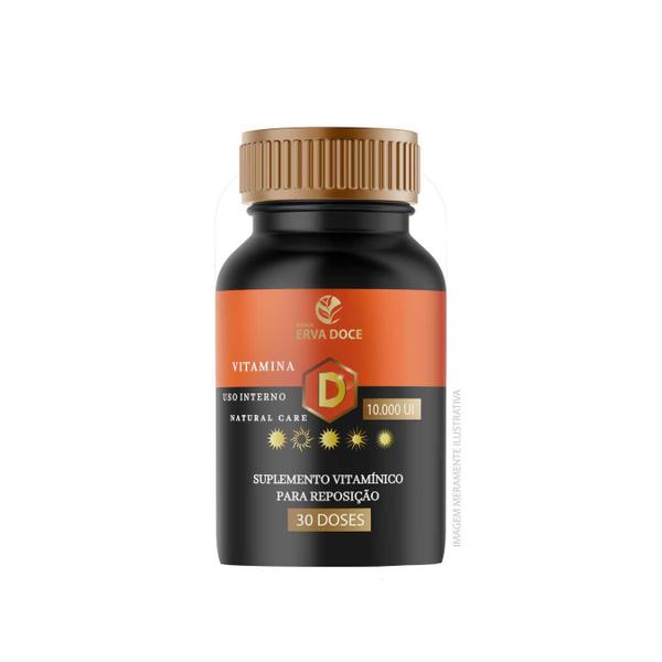 Vitamina D3 10.000Ui 30 Capsulas - Botica Erva Doce Imagem de Vitamina D3 10.000Ui 30 Capsulas