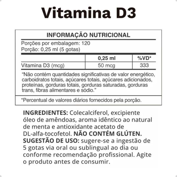 Imagem de Vitamina D3 2.000 UI Por Dose 30ml Ocean Drop