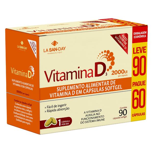 Imagem de Vitamina D3 2.000ui (90 Cápsulas)