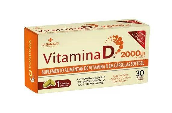 Imagem de Vitamina D3 2.000ui Com 30 Cápsulas - La San Day