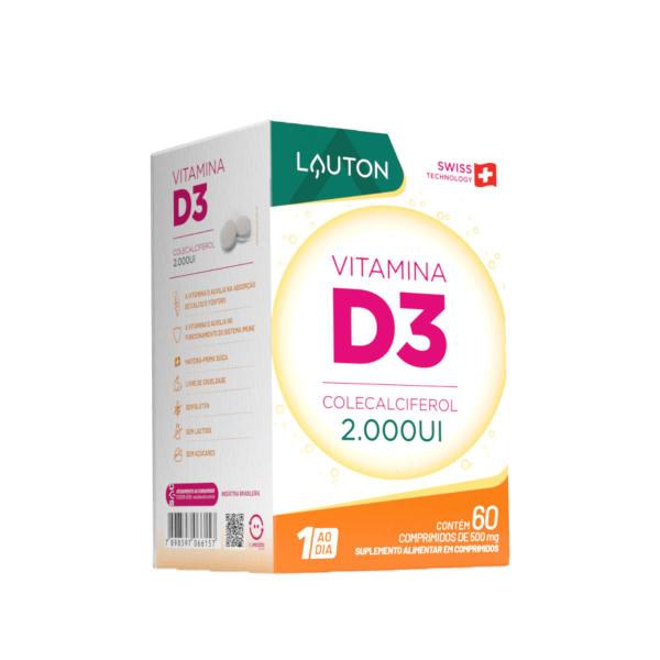 Imagem de Vitamina D3 2.000ui Lauton 60 Cápsulas