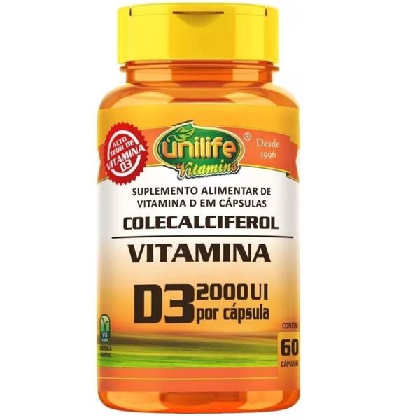 Imagem de Vitamina D3 2000 U.I. Colecalciferol 60 cápsulas de 470mg