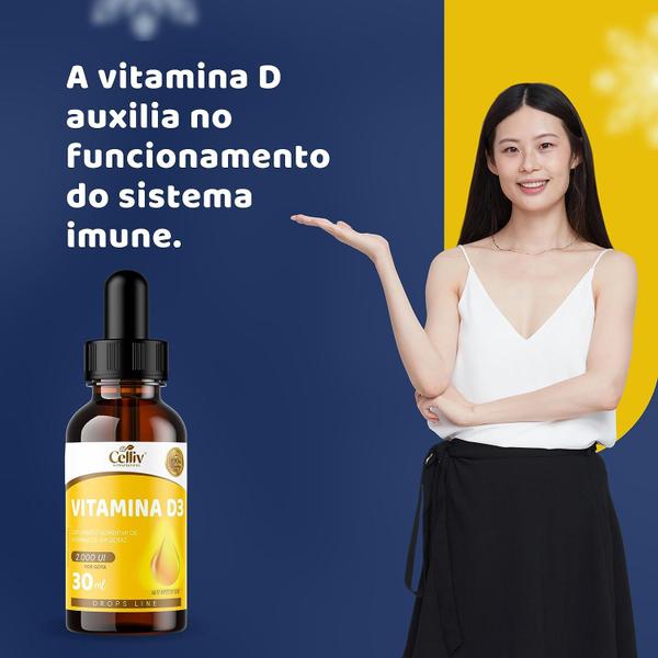 Imagem de Vitamina D3 2000 UI Por Gota 30ml Celliv