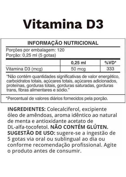 Vitamina D3 2000Ui 100% Vegano 30Ml Ocean Drop Imagem de Vitamina D3 2000Ui 100% Vegano 30Ml Ocean Drop