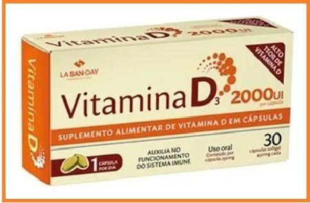 Vitamina D3 2000Ui 30Cps - La San Day - Lan San Day Imagem de Vitamina D3 2000Ui 30Cps - La San Day
