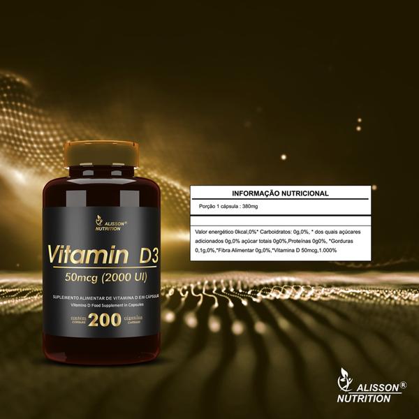 Imagem de Vitamina D3 2000ui 400 Cápsulas moles softgels - Alisson Nutrition