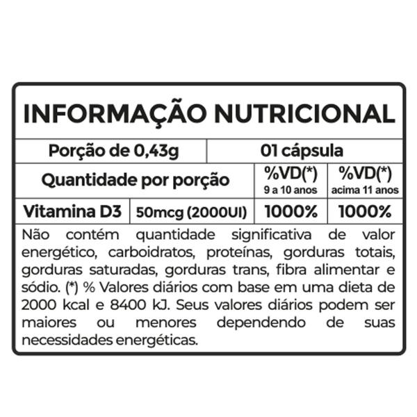 Imagem de Vitamina D3 2000UI Colecalciferol 60 Cápsulas Fitoprime