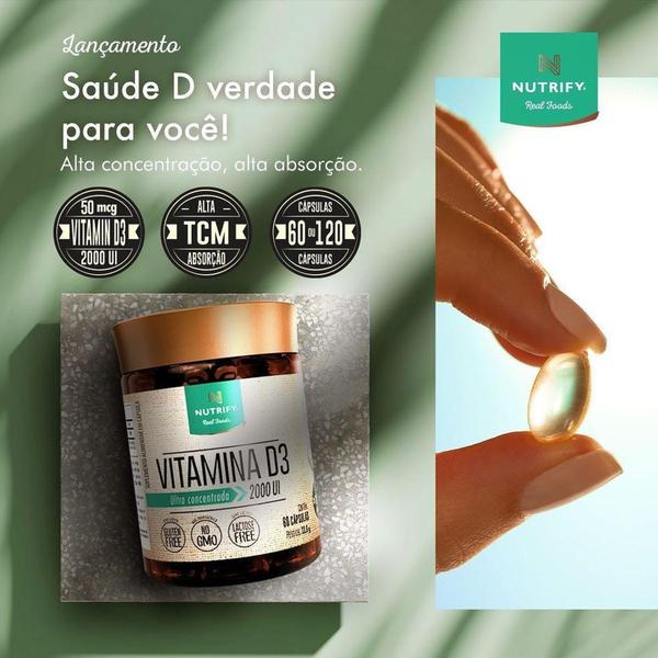 Imagem de Vitamina D3 (2000UI) - Nutrify - 60 cápsulas