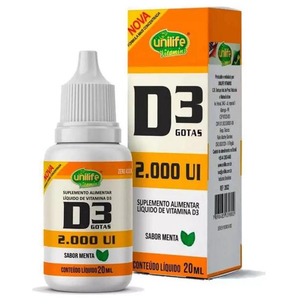 Imagem de Vitamina D3 em Gotas Sabor Menta 20ml