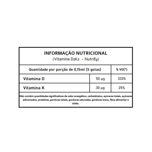 Imagem de Vitamina D3 K2 Liquido 20ml - Nutrify