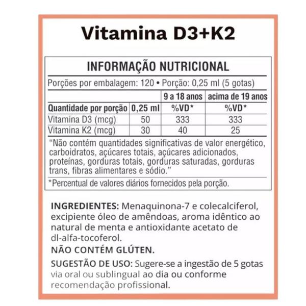 Imagem de Vitamina D3 + K2