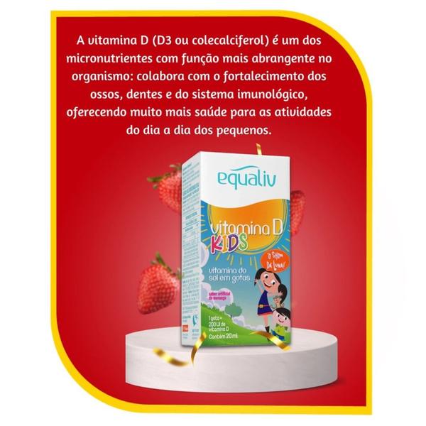 Imagem de Vitamina D3 Kids Show Da Luna - Equaliv 20ml Sabor Morango