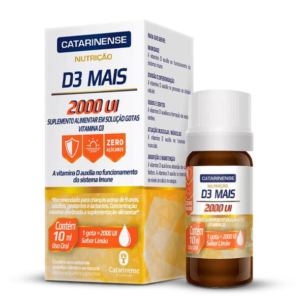 Imagem de Vitamina D3 Mais 2000 Ui Catarinense 10ml