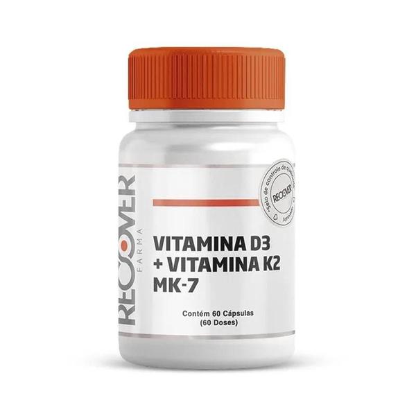 Imagem de Vitamina D3 + Vitamina K2 Mk-7 - 60 Cápsulas (60 Doses) - Recover Farma