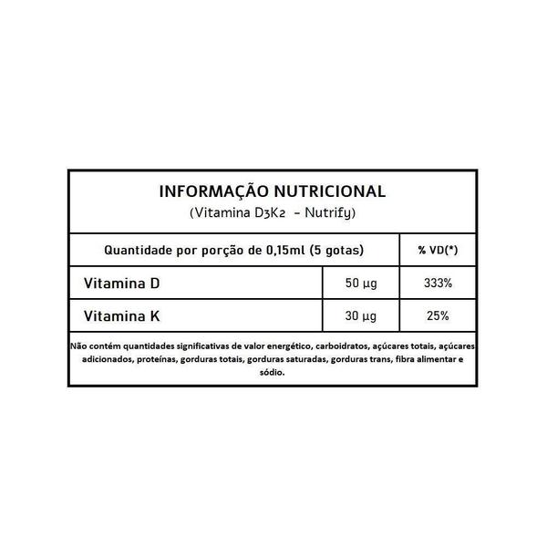 Imagem de Vitamina D3K2 Em Gotas - Nutrify 20Ml