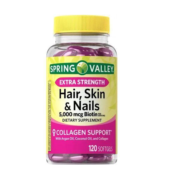 Imagem de Vitamina de Cabelo, Pele e unha 5000mcg Biotin - Spring Valley - 120 caps