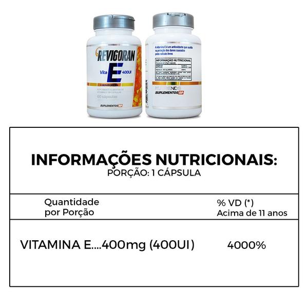 Imagem de Vitamina E 400UI (400mg) Tocoferol - 60 caps - Nutrends