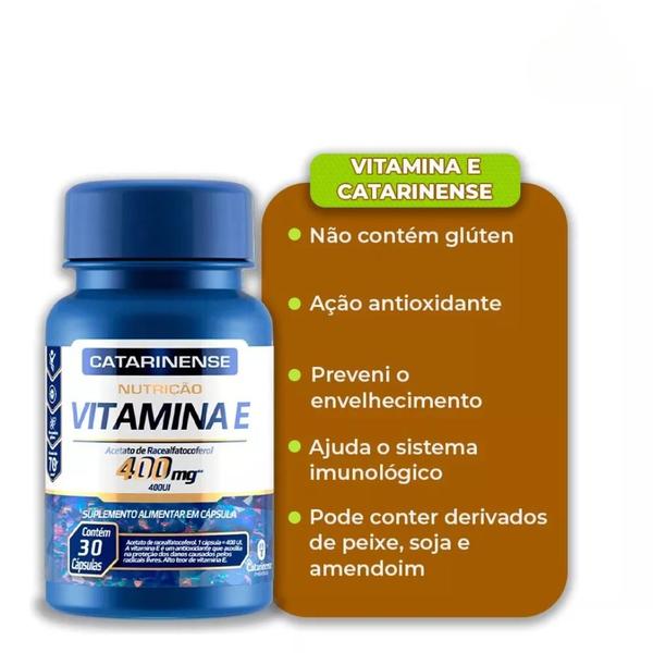 Imagem de Vitamina E Nutrição 400mg Catarinense 30 Cápsulas