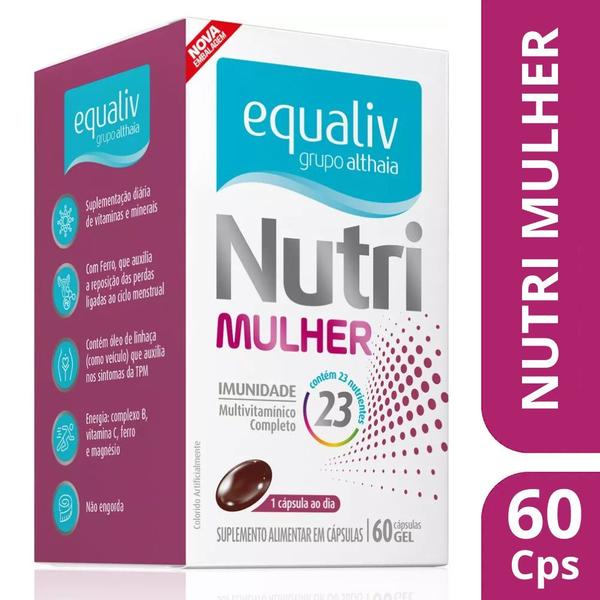 Imagem de Vitamina Equaliv Nutri Mulher Imunidade 60 Cps - Althaia