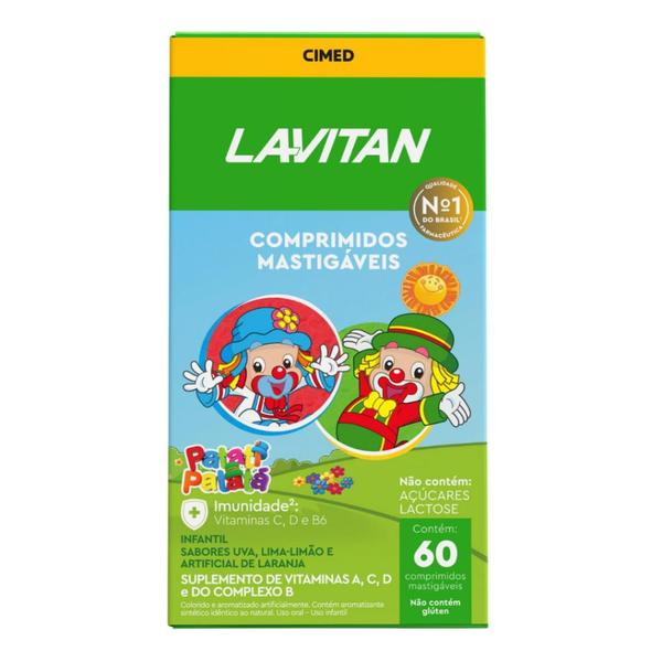 Imagem de Vitamina Infantil Lavitan Mastigável Verde 60 Cpr  Cimed