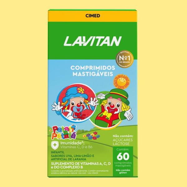 Vitamina Infantil Lavitan Mastigável Verde 60 Cpr Cimed Imagem de Vitamina Infantil Lavitan Mastigável Verde 60 Cpr Cimed