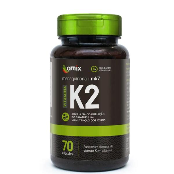 Imagem de Vitamina K2 Menaquinona Mk7 70 Caps Omix