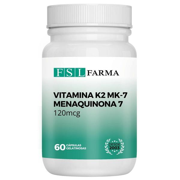 Imagem de Vitamina K2 Mk-7 120 mcg (Menaquinona 7) 60 Cápsulas