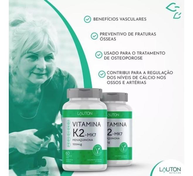 Imagem de Vitamina K2 (MK-7) Lauton Nutrition 100mcg 60 comprimidos