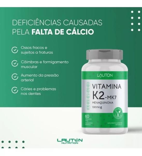 Imagem de Vitamina K2 (MK-7) Lauton Nutrition 100mcg 60 comprimidos