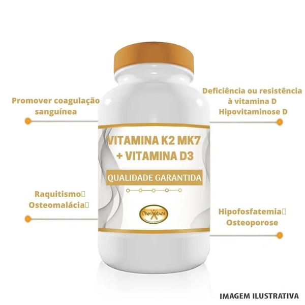 Imagem de Vitamina K2 Mk7 100mcg + Vitamina D3 2.000ui 180 Cápsulas