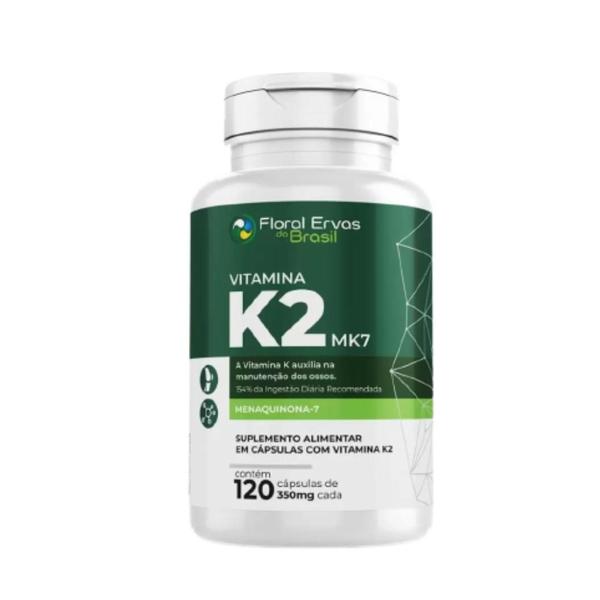 Imagem de Vitamina K2 Mk7 120 Cápsulas 350Mg - Floral Ervas 2 Frascos