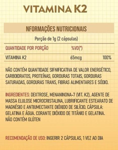 Imagem de Vitamina K2 Mk7 Menaquinona 180 Capsulas 500Mg - Nutrione